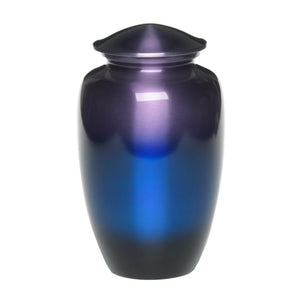 Adult Cremation Urn For Human Ashes - Purple Alloy Cremation Urn With Ombre Design - Adult Size - Purple - 200 cu. in.