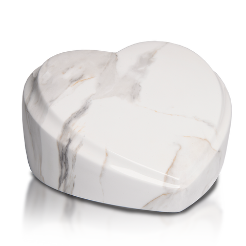 adult cremation urn resin marble white UAB0208