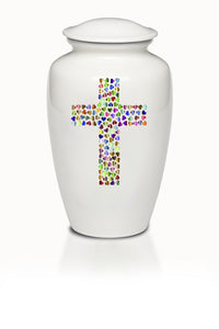 Adult Cremation Urn Colorful Cross Alloy UUAB0013 1.jpg