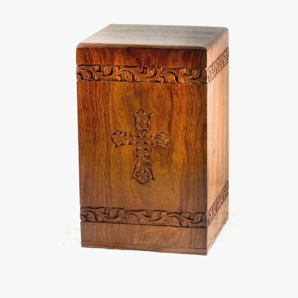 Adult Cremation Urn Rosewood Cross UUAB0019 1